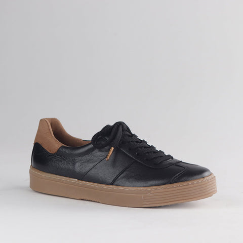 Froggie Shoes Shoes Froggie Women's Retro Lace-up Sneaker-Black Multi Leather -12795