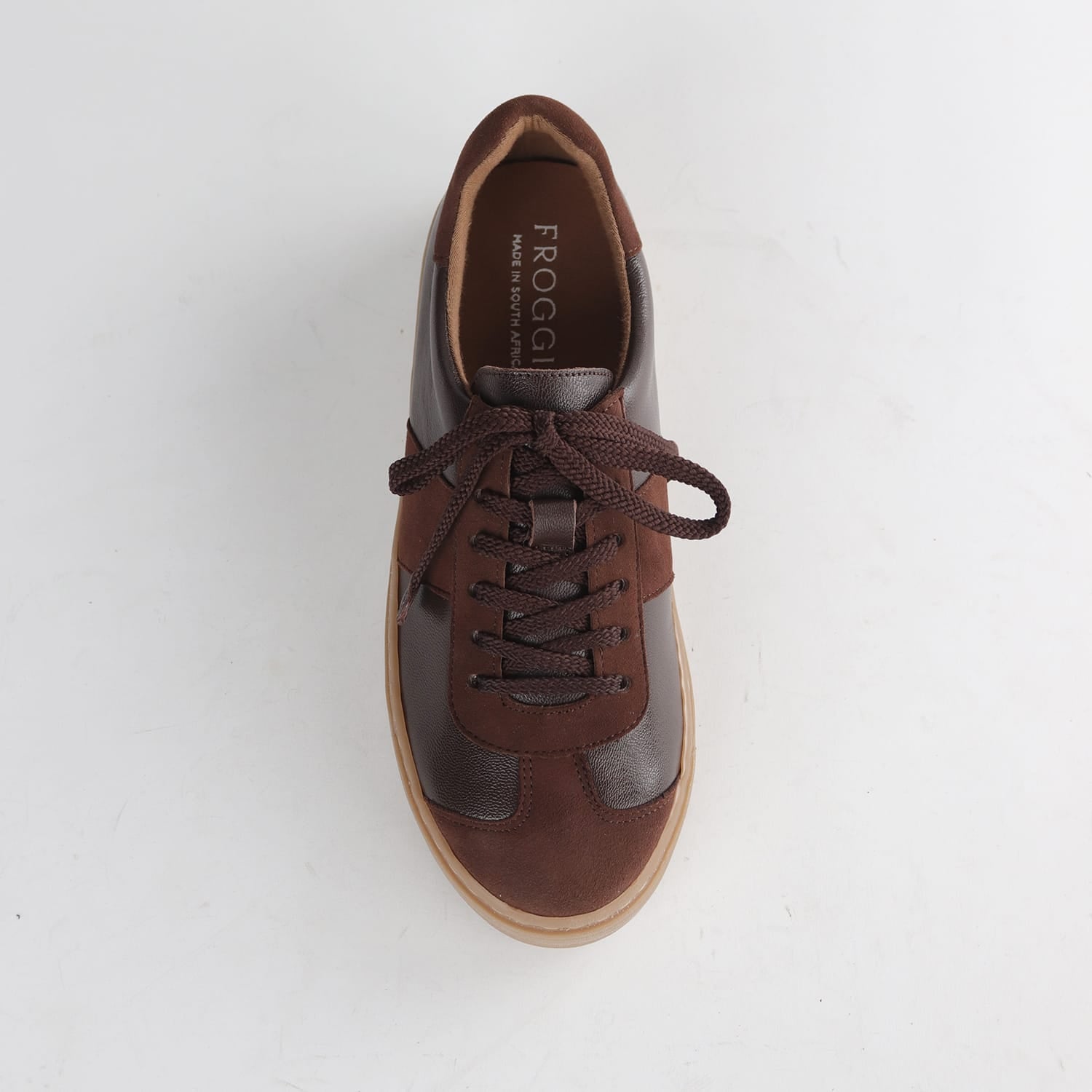 Froggie Shoes Shoes Froggie Women’s Retro Lace-up Sneaker-Brown Leather and Suede  -13036