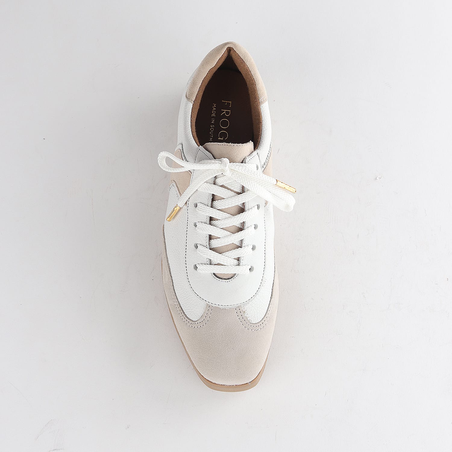 Froggie Retro Sneaker 12805 for women in ice multi with premium leather upper, lace-up closure, and lightweight comfort sole.