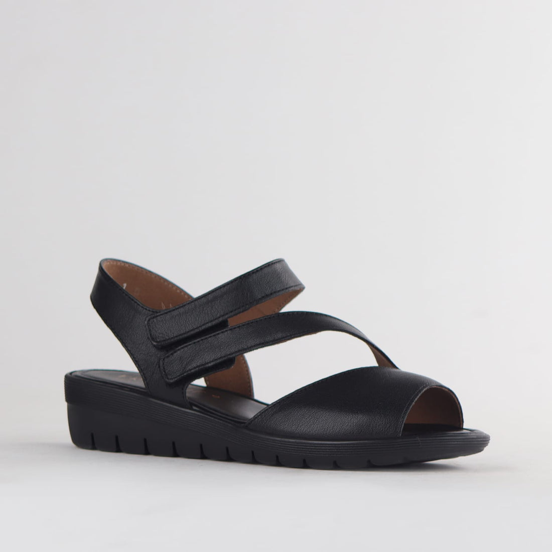 Froggie Shoes Shoes Froggie Women’s Sandal- Velcro- Black Leather- 12538