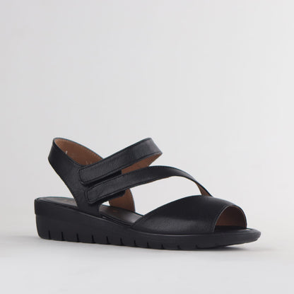 Froggie Shoes Shoes Froggie Women’s Sandal- Velcro- Black Leather- 12538