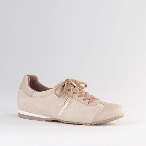 Froggie Shoes Shoes Froggie Women's Slimline Sneaker lace up - Ice Suede and Leather - 13079