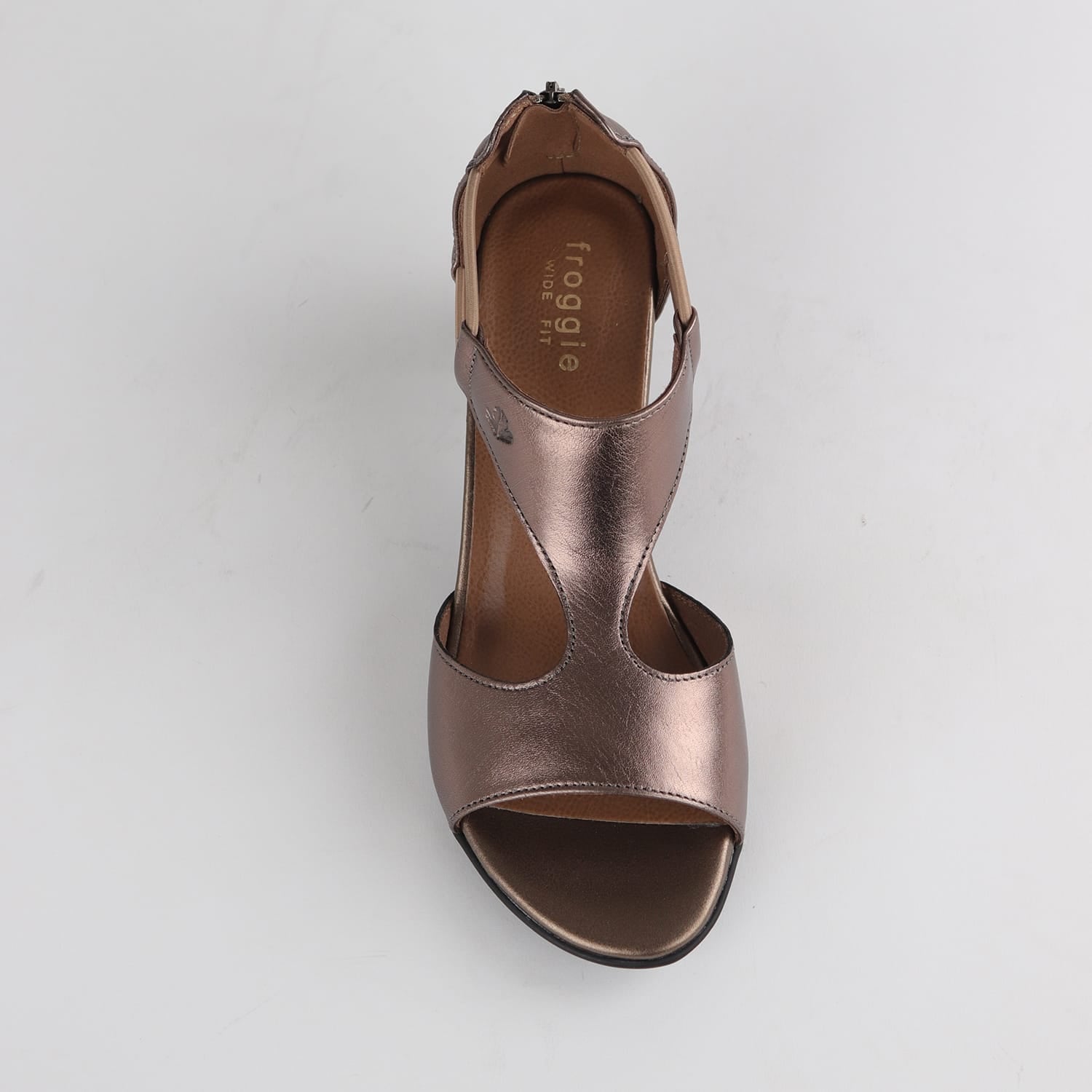 Wide Fit T-Bar Leather Sandals with Back Zip – Froggie Shoes