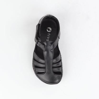 Froggie Shoes Shoes Girls School Sandal in Black Sizes 24 - 27 - 7809