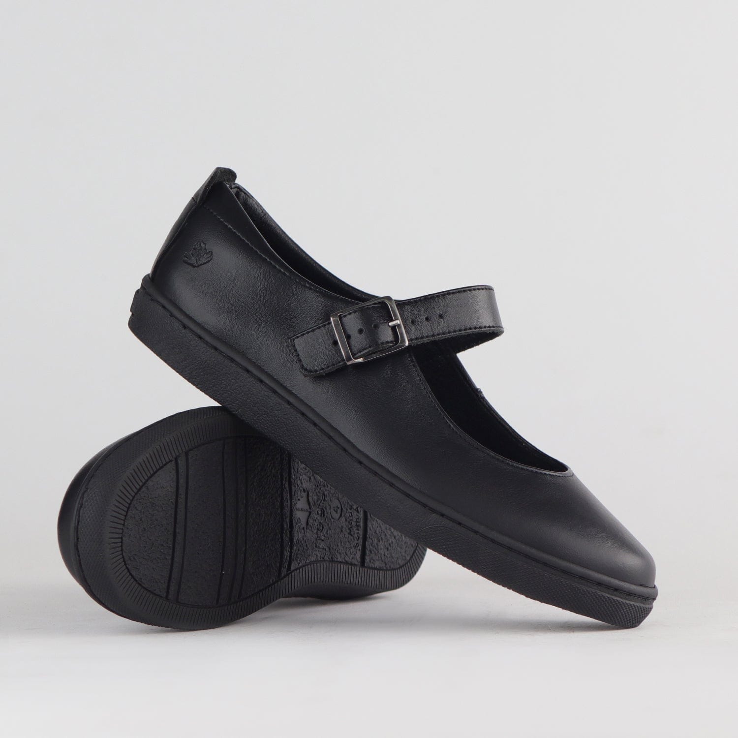 Froggie Shoes Shoes Girls School Shoe with Buckle in Black  - 11441