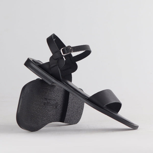 Froggie Grecian inspired Slingback Sandal in Black - 12889 - pair.