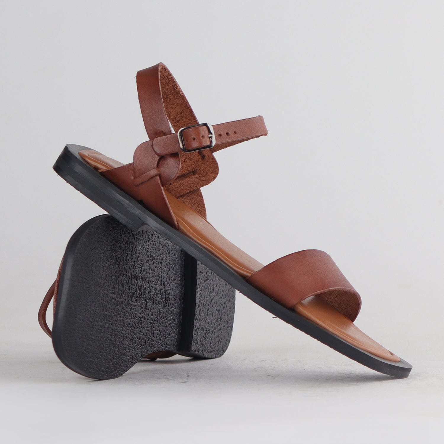 Froggie Shoes Shoes Grecian inspired Slingback Sandal in Chestnut - 12715