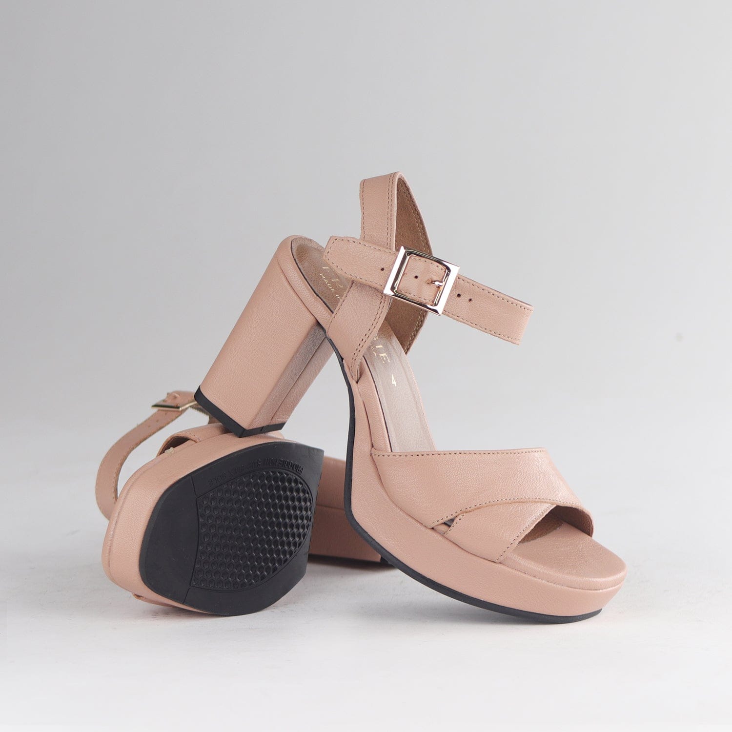 Froggie Shoes Shoes High Heel Platform Sandal in Blush - 12676
