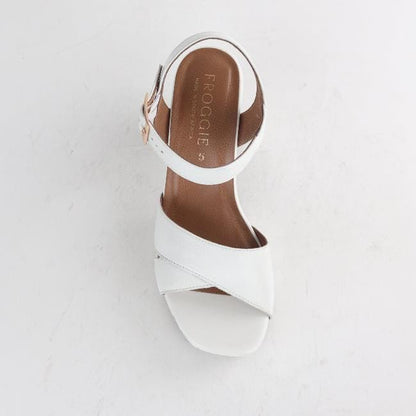 Froggie Shoes Shoes High Heel Platform Sandal in White - 12676