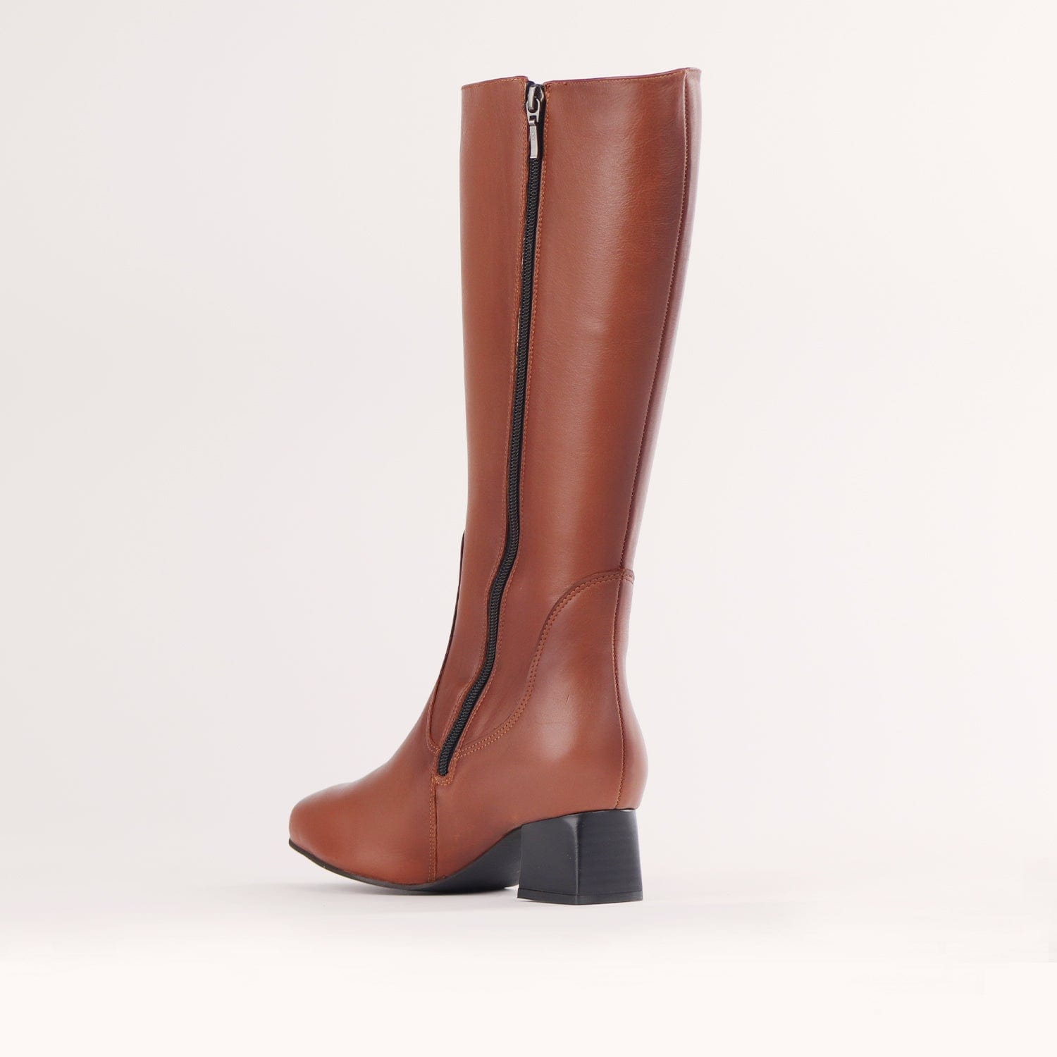Froggie Shoes Shoes Knee High Block Heel Boot in Chestnut - 12608