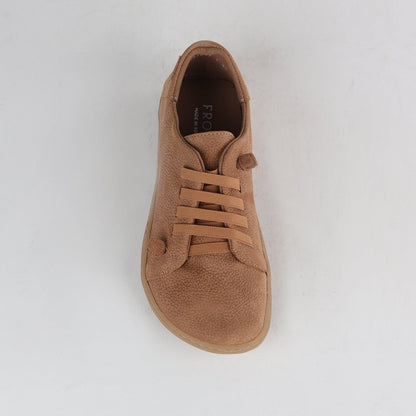 Froggie Shoes Shoes Lace-up Barefoot Shoe with Removable Footbed in Tobacco - 12828