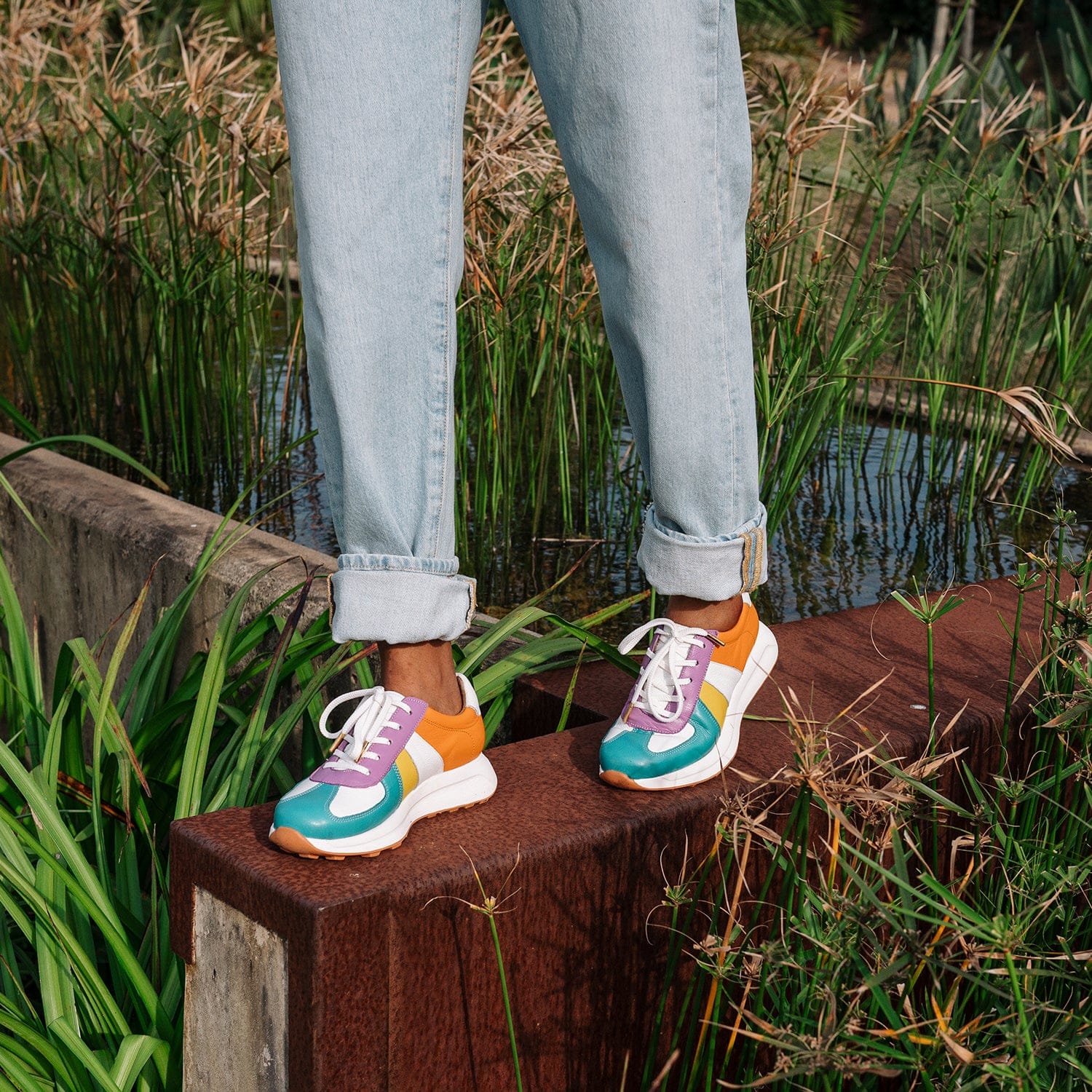 Froggie Shoes Shoes Lace-up Sneaker in Bright Multi -12688