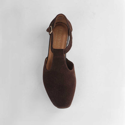 Froggie Shoes Shoes Mary Jane flat with a T-strap twist in Brown - 13028