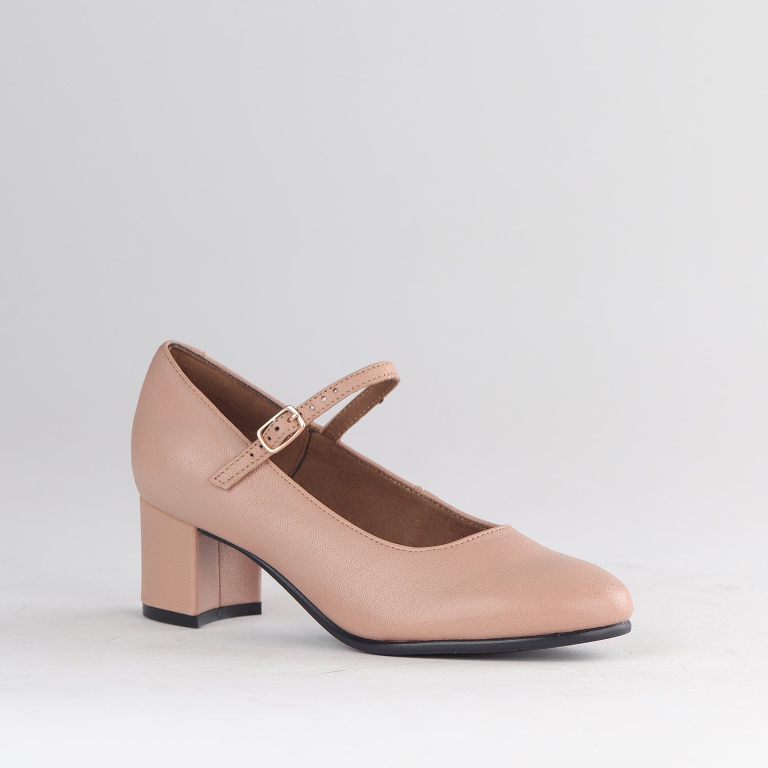 Froggie Shoes Shoes Mary Jane With Block Heel in Porcelain - 13020