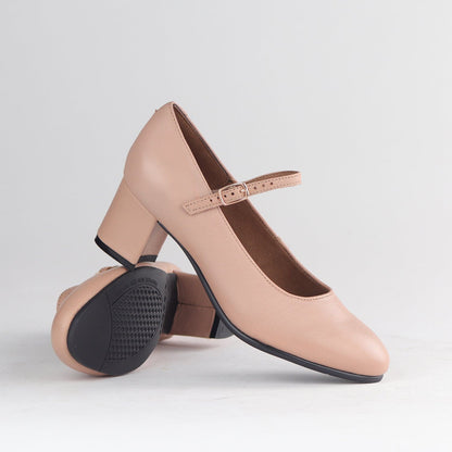 Froggie Shoes Shoes Mary Jane With Block Heel in Porcelain - 13020