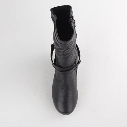 Froggie Shoes Shoes Mid-Calf Boot in Black - 12487
