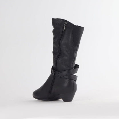Froggie Shoes Shoes Mid-Calf Boot in Black - 12487