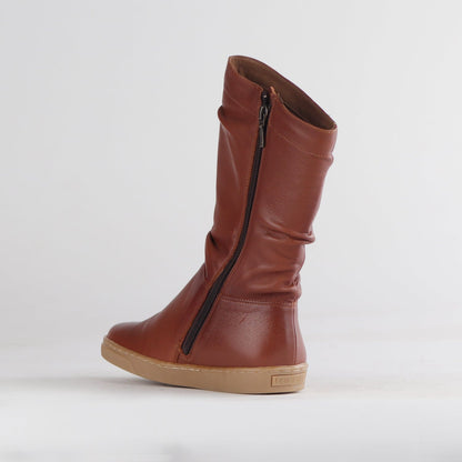 Froggie Shoes Shoes Mid-Calf Boot in Chestnut - 10970