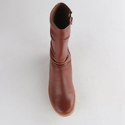 Froggie Shoes Shoes Mid-Calf Boot in Chestnut - 10970