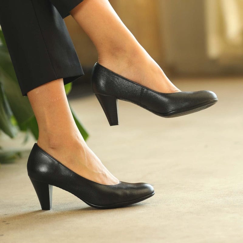 Froggie Shoes Shoes Mid Heel Court Shoe in Black - 12045