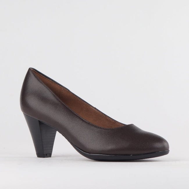 Froggie Shoes Shoes Mid Heel Court Shoe in Brown - 12045