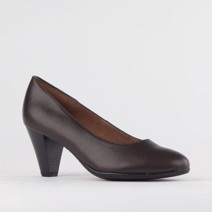 Froggie Shoes Shoes Mid Heel Court Shoe in Brown - 12045