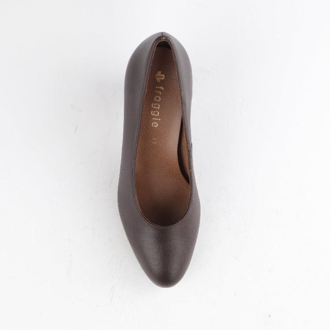 Froggie Shoes Shoes Mid Heel Court Shoe in Brown - 12045