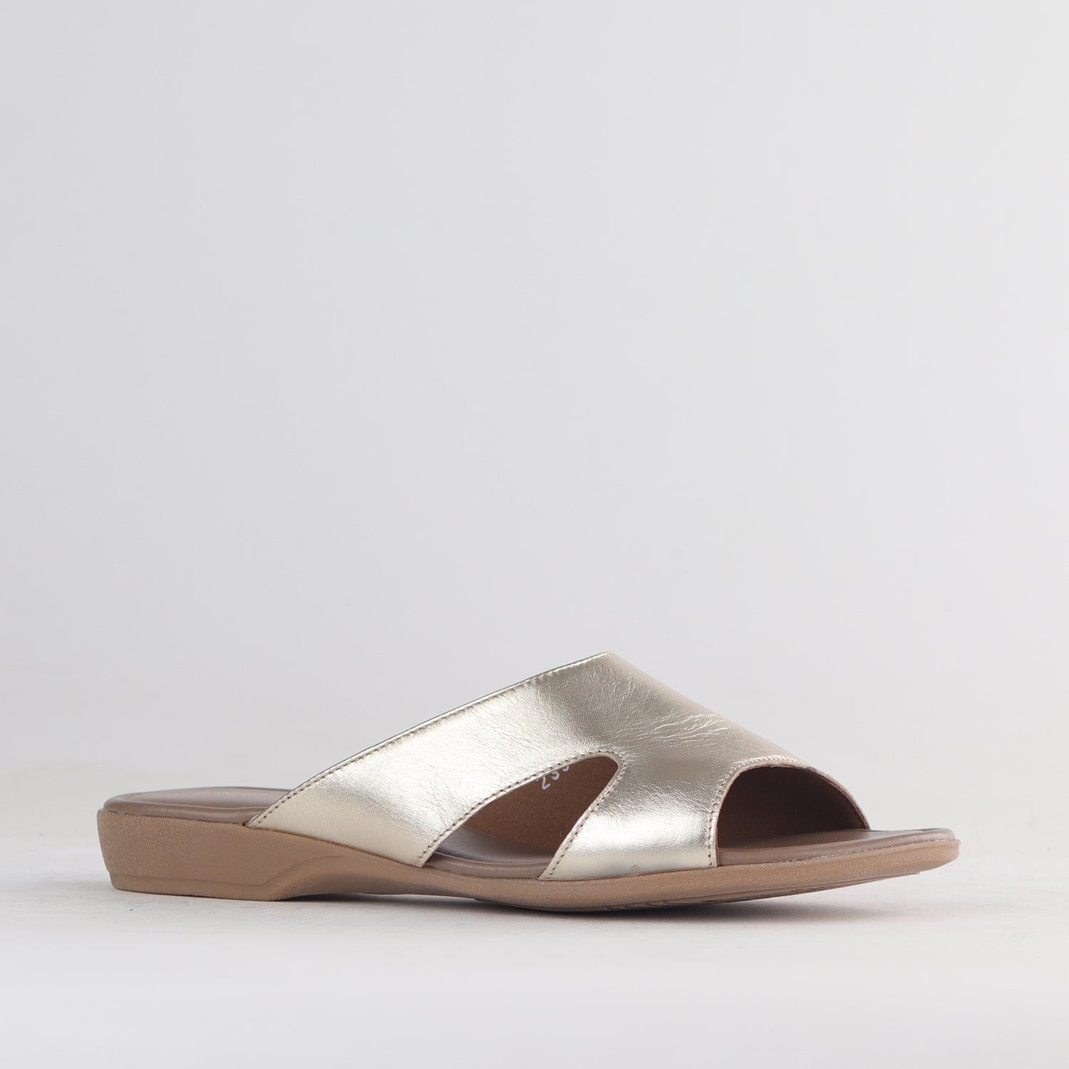 Froggie Shoes Shoes Mule Flat Sandal Gold- 12407