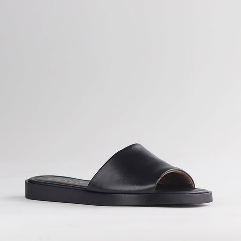 Froggie Shoes Shoes Mule Flat Sandal in Black - 12865