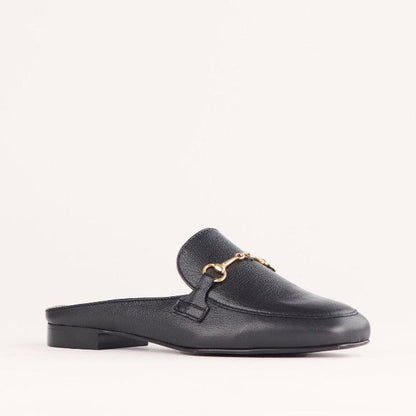 Froggie Shoes Shoes Mule with Gold Trim in Black - 12450