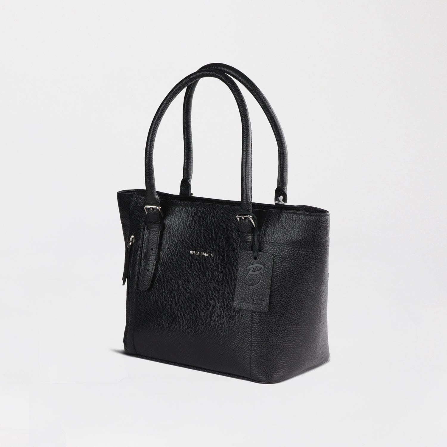 Froggie Shoes Shoes non / Black / 202-955 Effortless Elegance Bella Bianca Black Leather Tote - 202-955