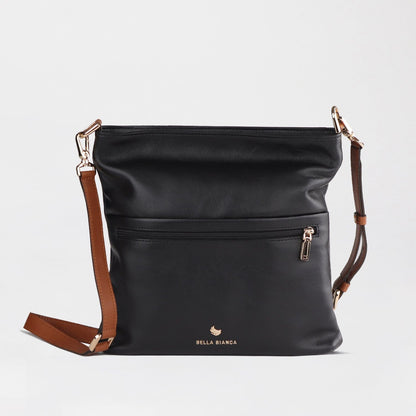 Froggie Shoes Shoes non / Black / 202-957 Bella Bianca Black Leather Crossbody Bag in Black - 202-957