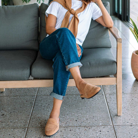 Froggie Shoes Shoes Open back Loafer in Tan - 12974