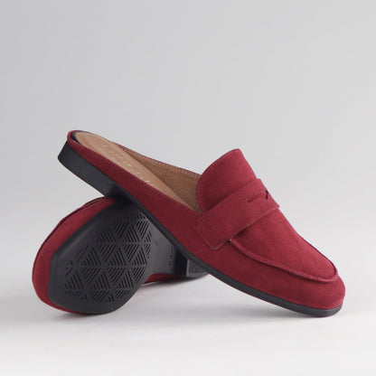 Froggie Shoes Shoes Open back mule in Burgandy - 12974