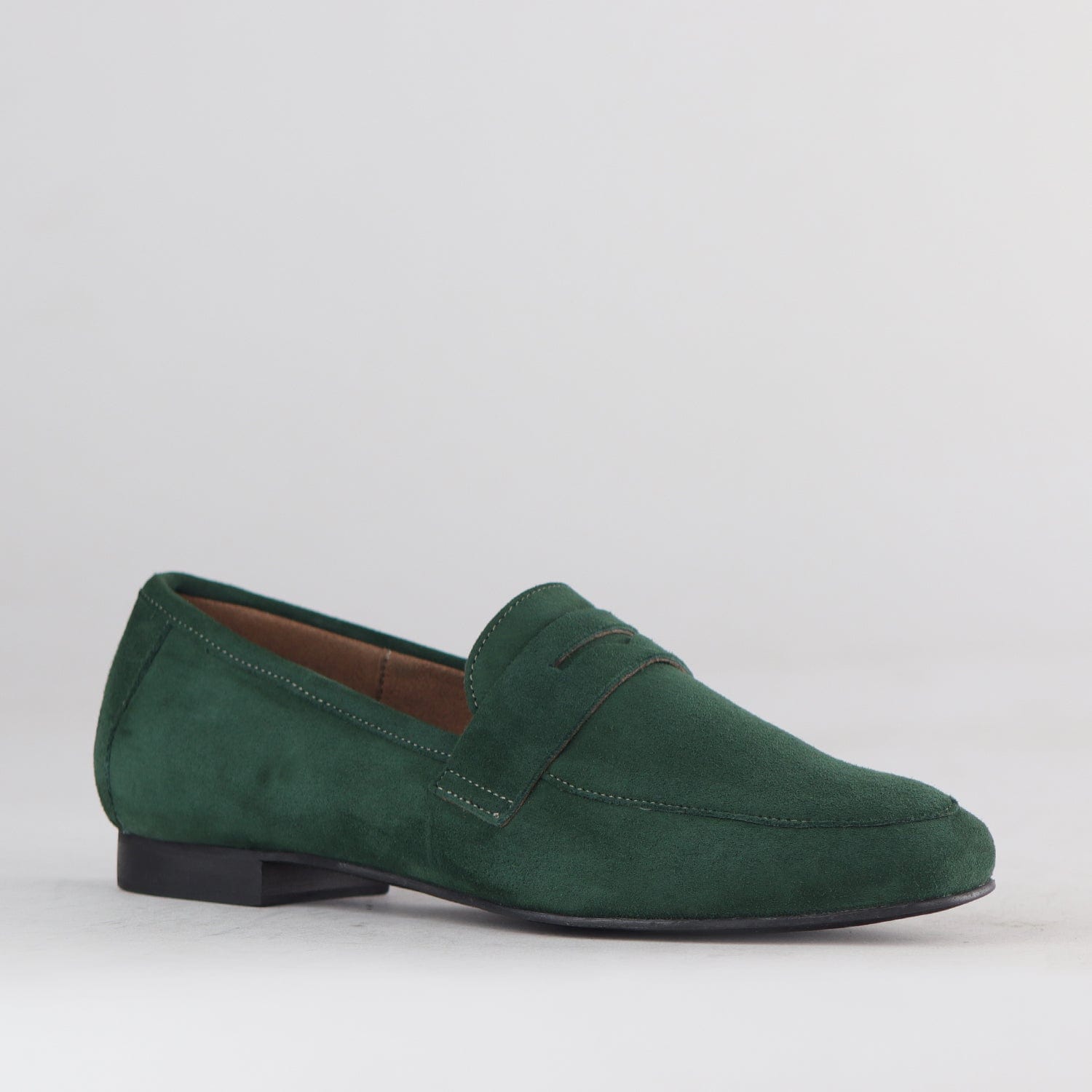 Froggie Shoes Shoes Penny Loafer in Pine Suede - 12587