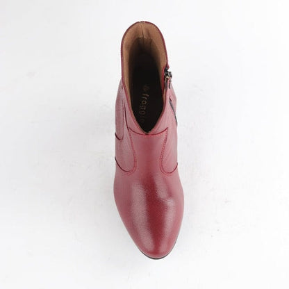 Froggie Shoes Shoes Pointed Ankle Boot in Red - 12486