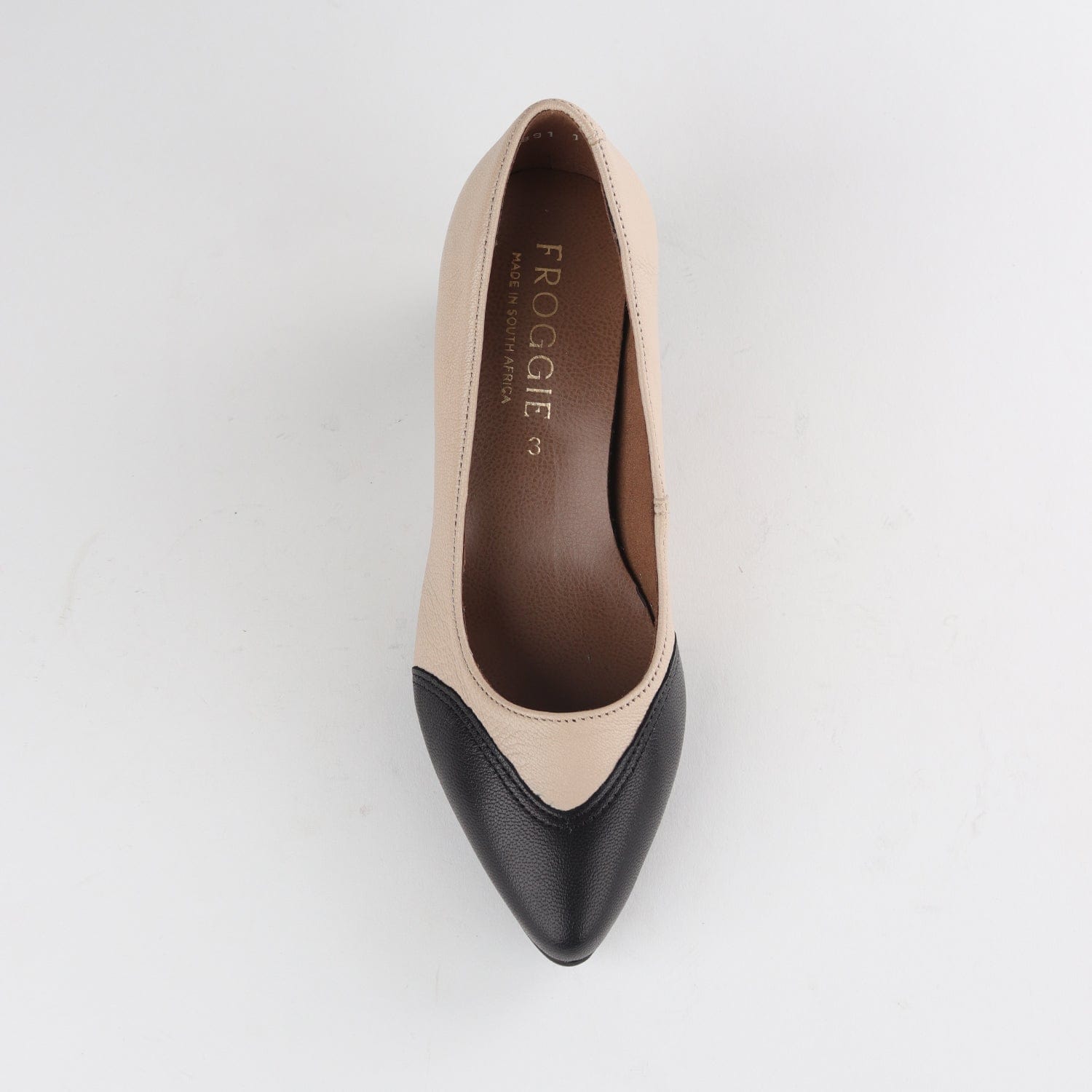 Froggie Shoes Shoes Pointed Block Heel Court Shoe in ivory multi - 12611