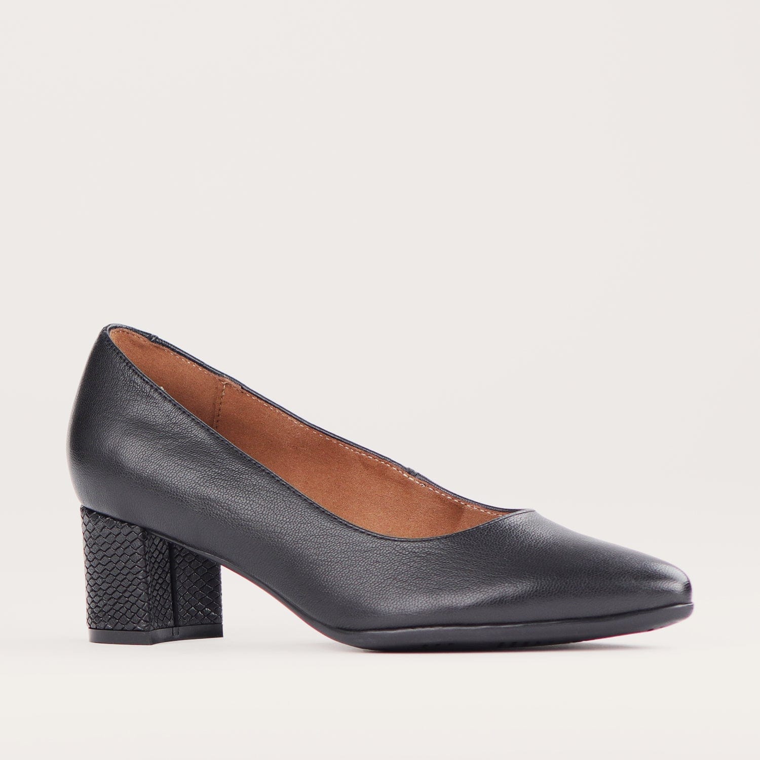 Froggie Shoes Shoes Pointed Block Heel Court Shoes in Black - 12604