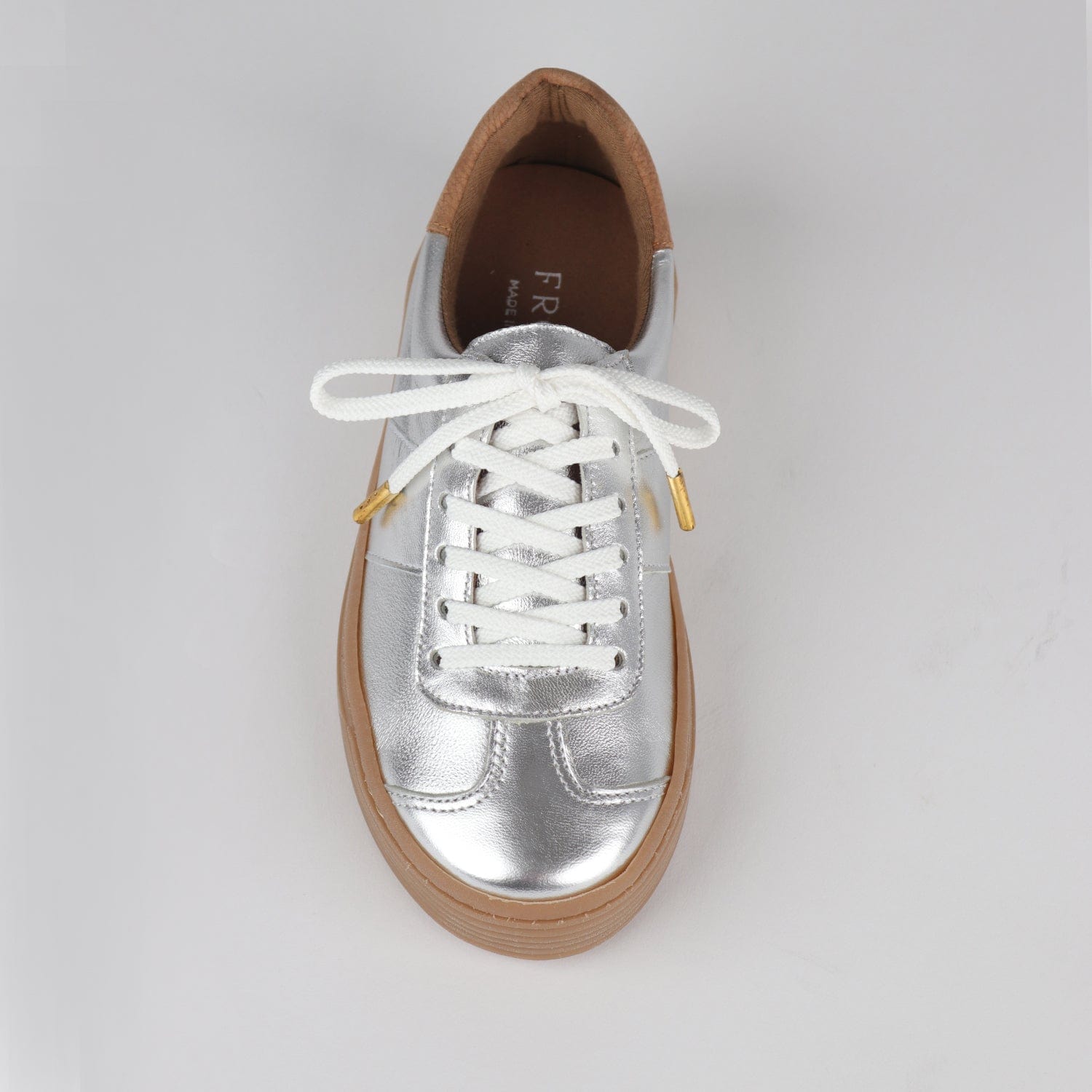 Froggie Shoes Shoes Retro Lace-up Sneaker in Silver Multi -12795