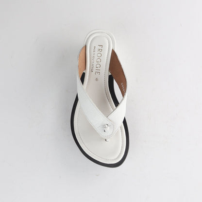 Froggie Shoes Shoes Rox Thong Sandal in White - 10737
