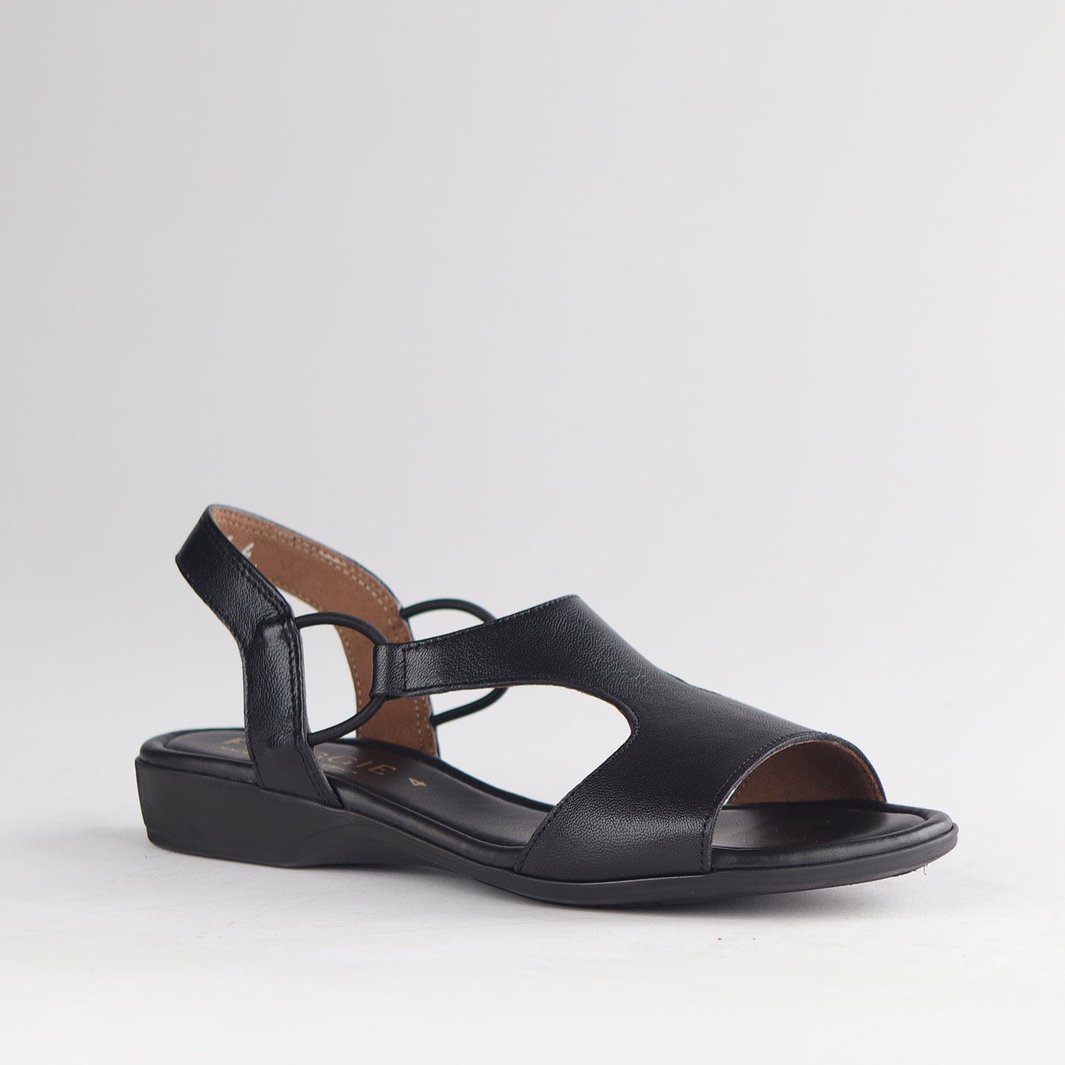Froggie Shoes Shoes Slingback T-Bar Flat Sandal in Black - 12104