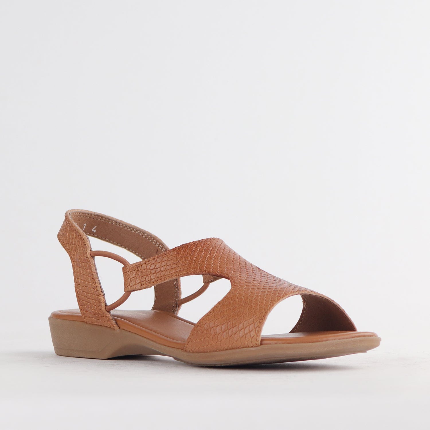 Froggie Shoes Shoes Slingback T-Bar Flat Sandal in Tan Multi - 12104