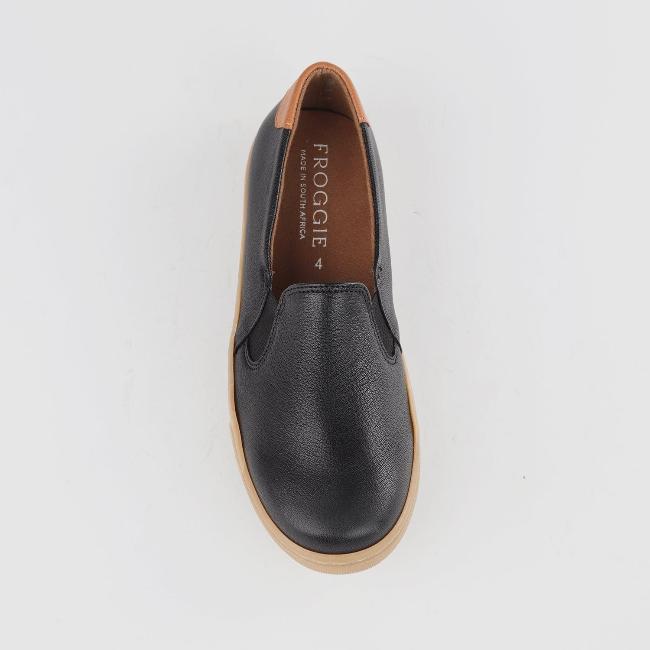 Froggie Shoes Shoes Slip-on Sneaker with Removable Footbed in Black Multi - 12750