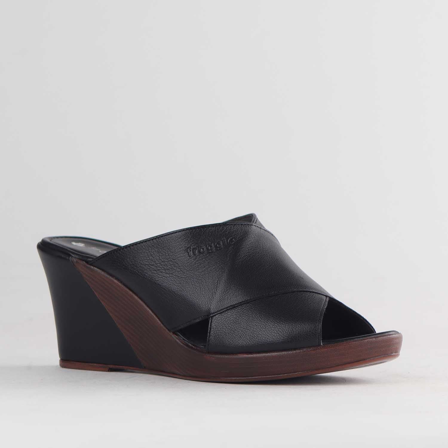 Womens black wedge heels discount