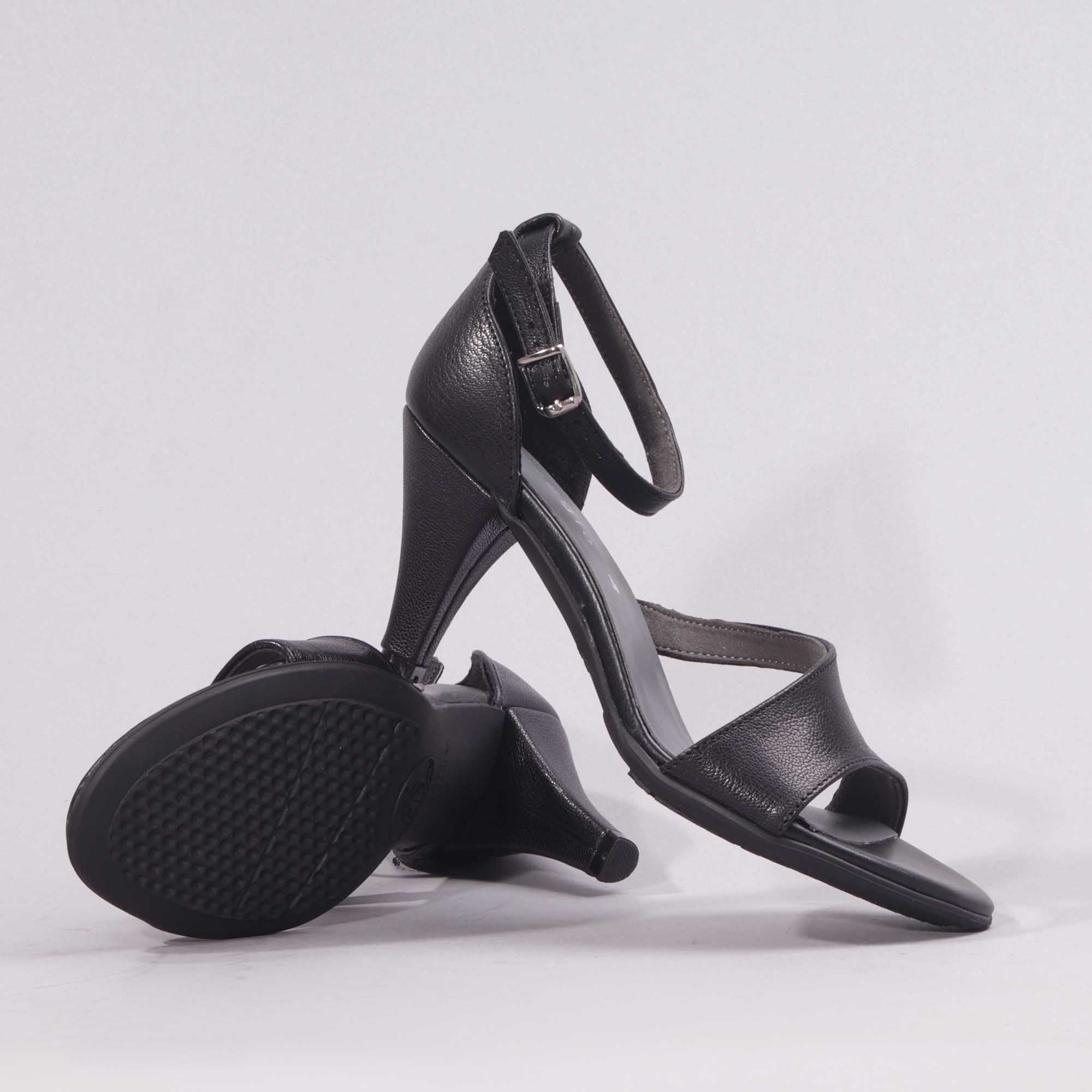 Froggie Shoes Shoes Strappy High Heel in Black - 12566