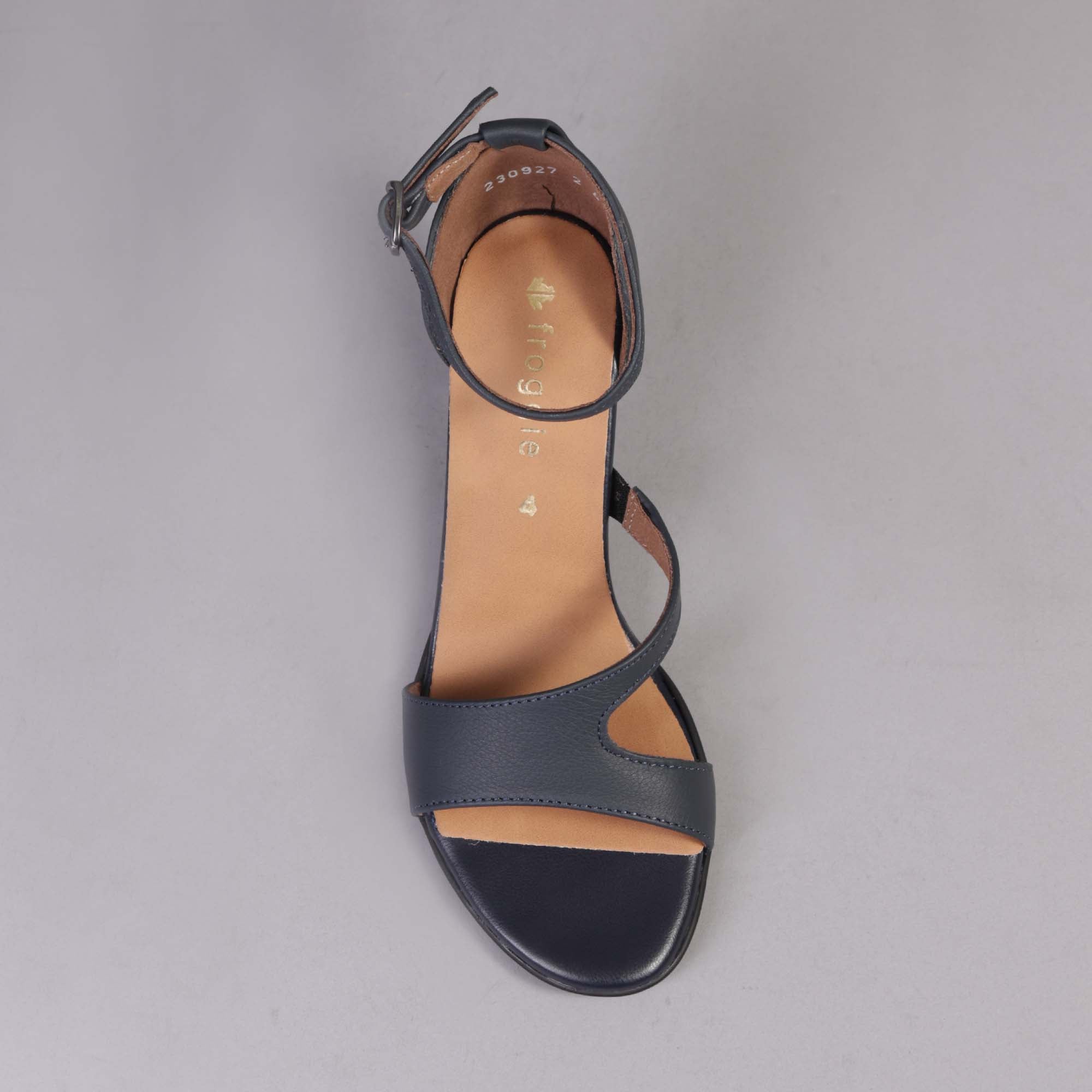 Froggie Shoes Shoes Strappy High Heel in Navy - 12566