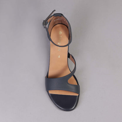 Froggie Shoes Shoes Strappy High Heel in Navy - 12566
