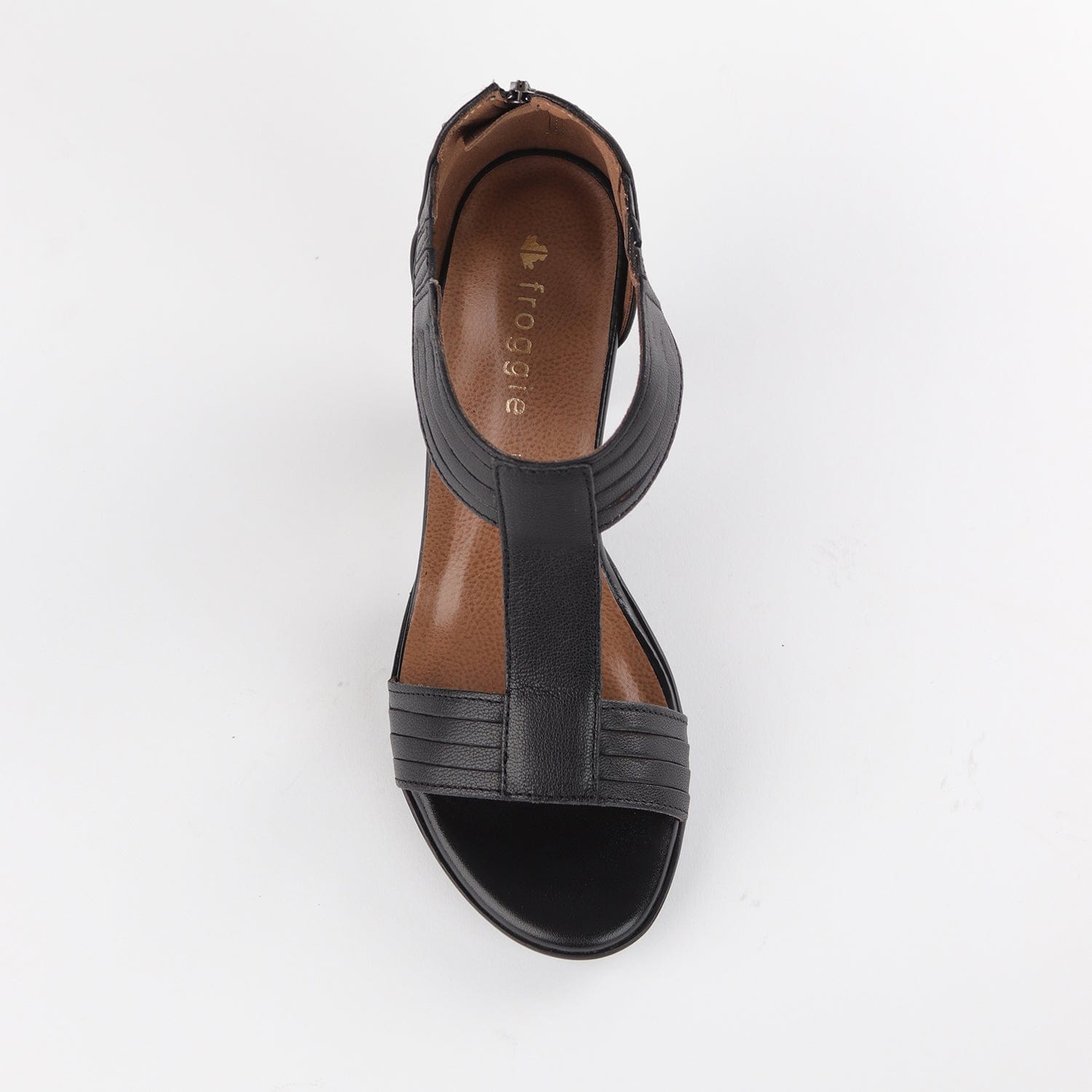 Froggie Shoes Shoes T-Bar High Heel Sandal in Black - 10729