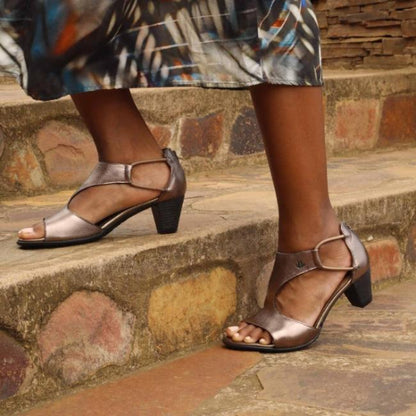 Froggie Shoes Shoes Wider Fit T-Bar Heel in Lead - 11645