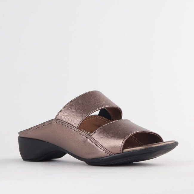 Froggie Shoes Slip-on Mule Sandal in Lead Pearl- 12317